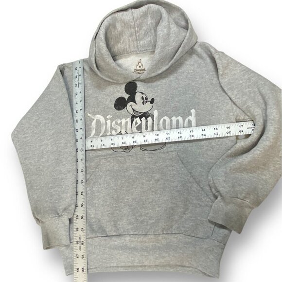 Disneyland Mickey Mouse Hoodie Youth M Gray Resort Hooded Pullover Sweatshirt - Picture 3 of 9